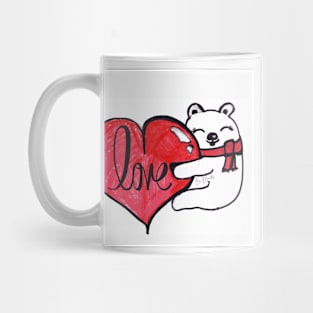 polar bear in love Mug